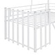preview thumbnail 11 of 11, White Twin Size Metal Loft Bed with Roof, Window, Guardrail and Ladder for Kids, Boys and Girls, Bedroom