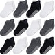 preview thumbnail 1 of 4, CozyWay Ankle Grip Socks Black/White/Dark Gray - 12 pair, 0-6 Months, Unisex