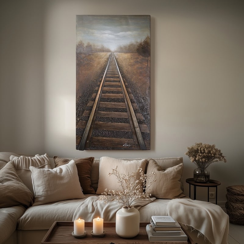 "Vanishing Into The Distance" Original Hand-Painted Wall Art