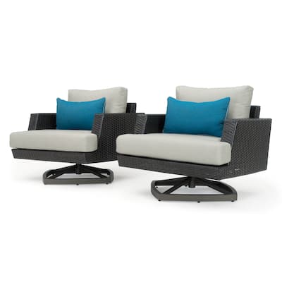 Portofino Casual 2 Piece Sunbrella Outdoor Patio Motion Club Chairs