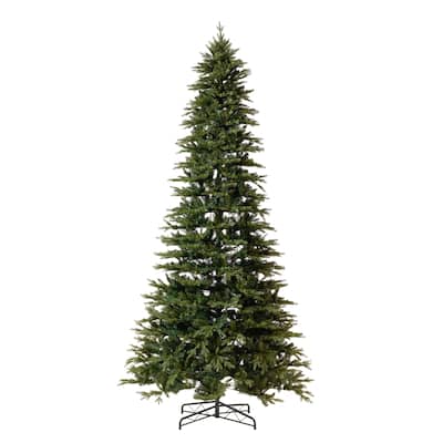 12ft. Fir Natural-Look Artificial Christmas Tree with 1500 Clear LED Lights and 4962 Branches - Towering X-Mas Centerpiece