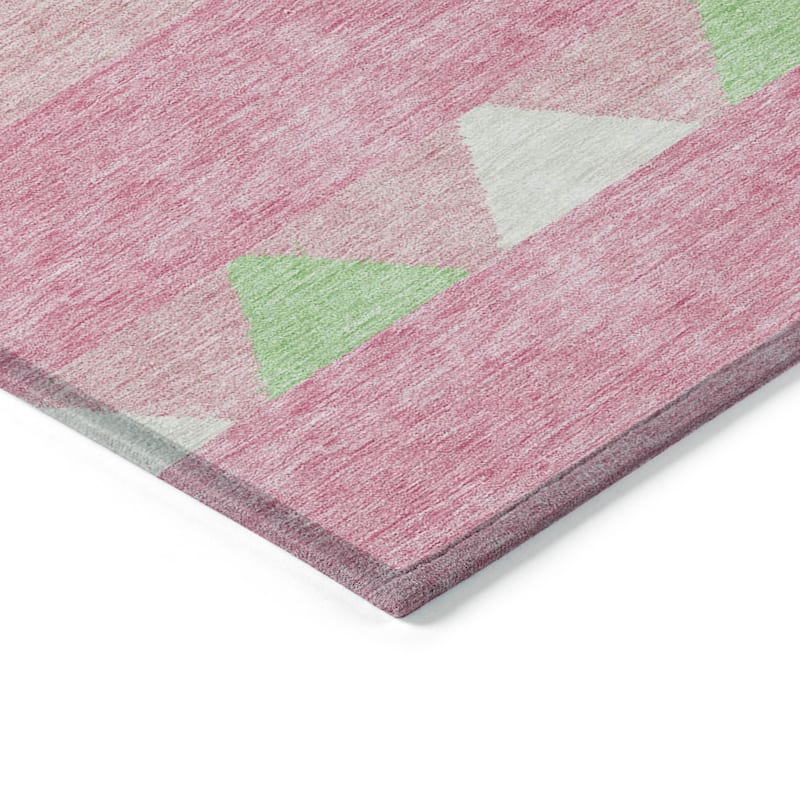 Machine Washable Indoor/ Outdoor Global Boho Chantille Rug