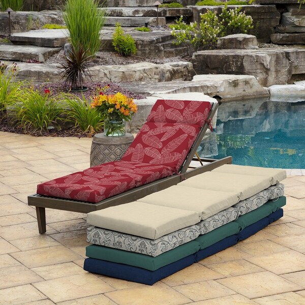 ARDEN 72 x 21 in Outdoor Chaise Lounge Cushion - On Sale