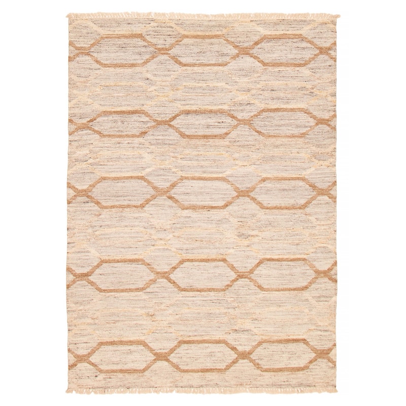 Ankara FW Grey Kilim 5'2" x 7'5" - 5'2 x 7'5 - Light Grey - 5'2 x 7'5