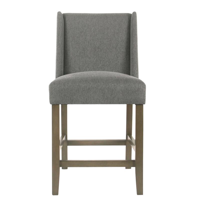HomePop Dinah Modern 24" Counter Stool - Pewter - 24 inches - 24 inches - Pewter