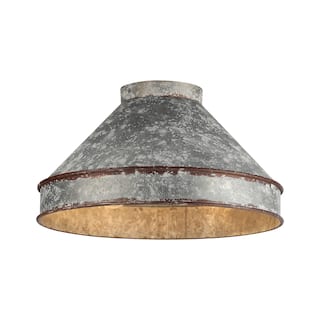 Wry Lighting Jasper 2-light Flush Mount in Antique Black Iron