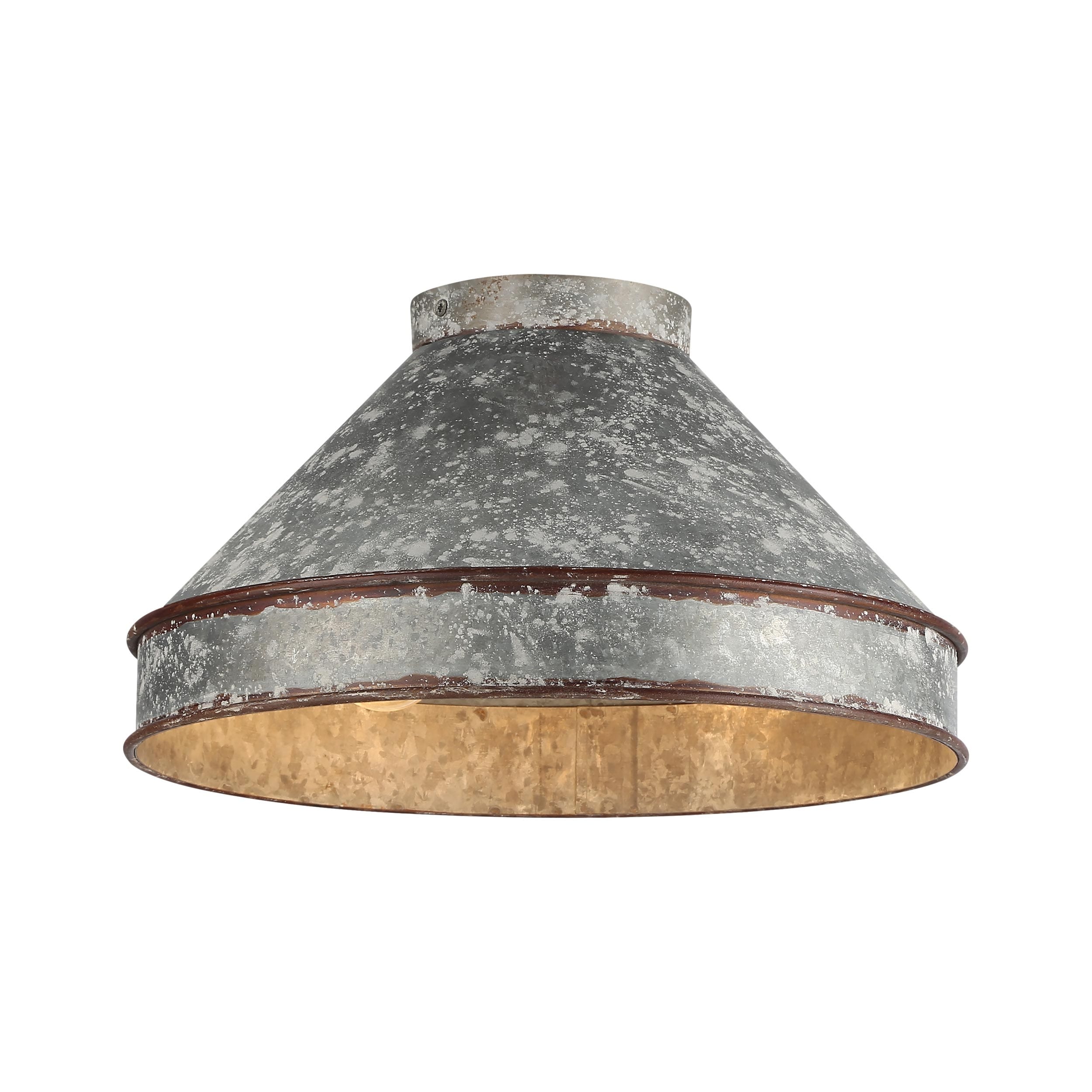 Wry Lighting Jasper 2-light Flush Mount in Antique Black Iron