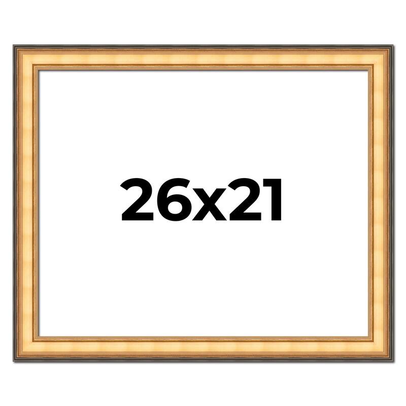 26x21 Frame Gold Plein Aire Solid Wood Picture Frame Width 2 Inches |