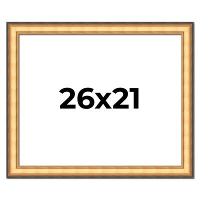 26x21 Frame Gold Plein Aire Solid Wood Picture Frame Width 2 Inches |