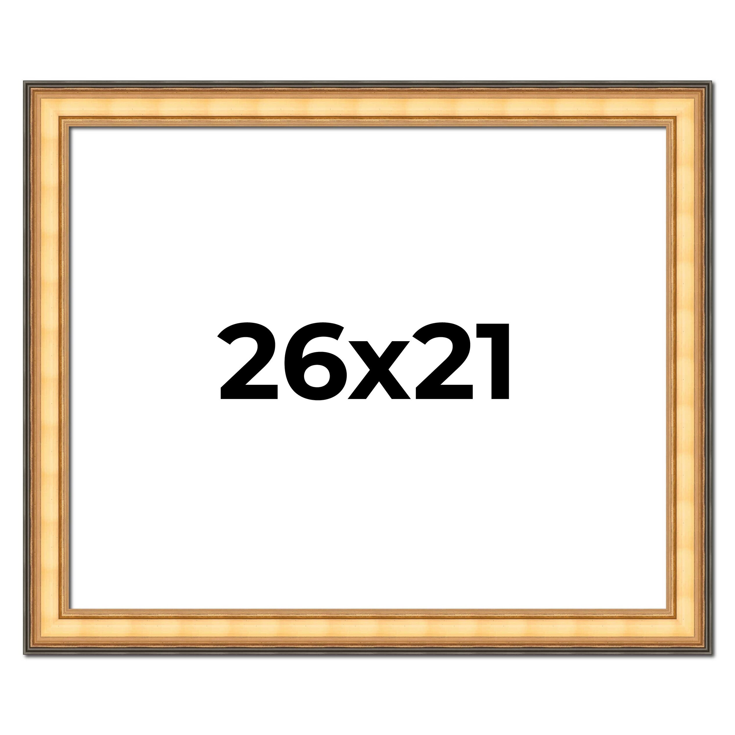 26x21 Frame Gold Plein Aire Solid Wood Picture Frame Width 2 Inches |