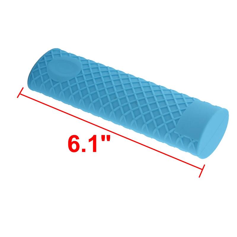 Heat Resistant Silicone Pot Pan Handle Grip Holder Sleeve Cover 2pcs - Blue - 6.1" x 2" x 1.2"(L*W*T)