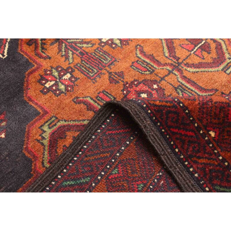 ECARPETGALLERY Hand-knotted Teimani Black Wool Rug - 2'9 x 4'4