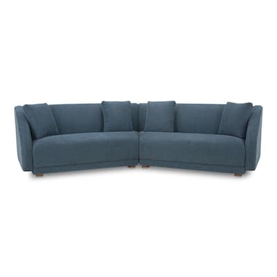 NADAAL STUDIOS Solace, 2-Piece Modular Sectional, Angled Sides - 128"W x34.29"D x31.5"H