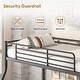 preview thumbnail 3 of 11, Twin Over Full Bunk Bed with Ladder & Guardrail Heavy Duty, Heavy Duty Metal Slats