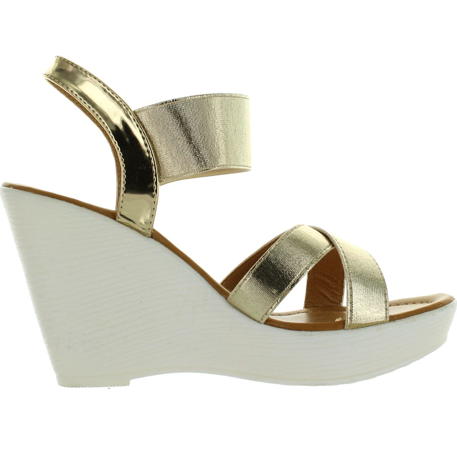 open toe wedge heel sandals