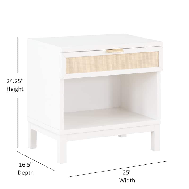 Brighten Cane 1-drawer Nightstand by Greyson Living