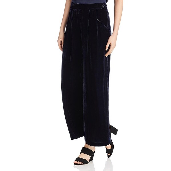 eileen fisher black velvet pants