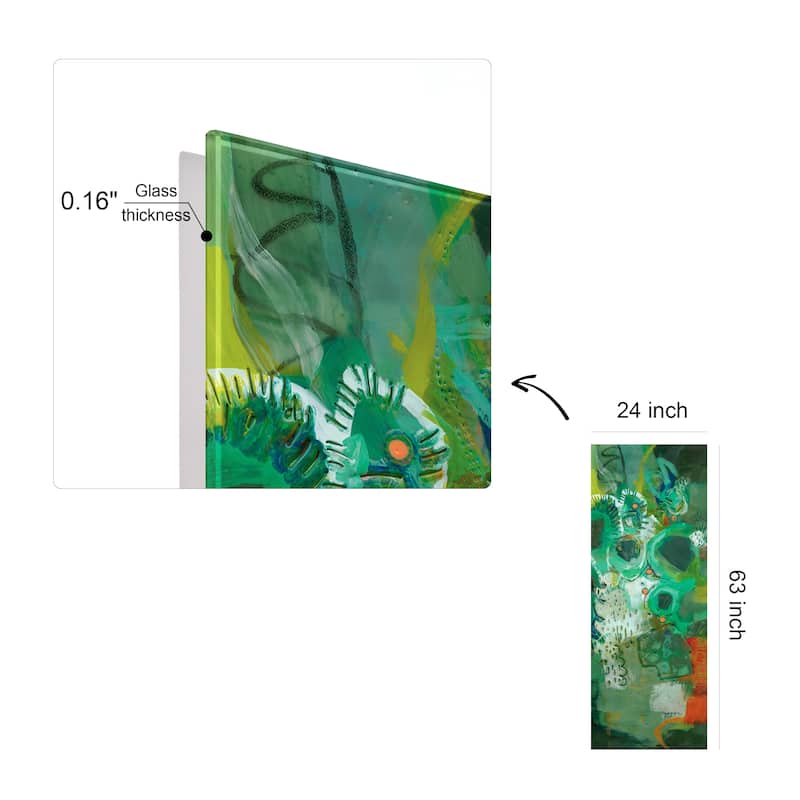 Empire Art"Lolly I" Frameless Tempered Art Glass Wall Art