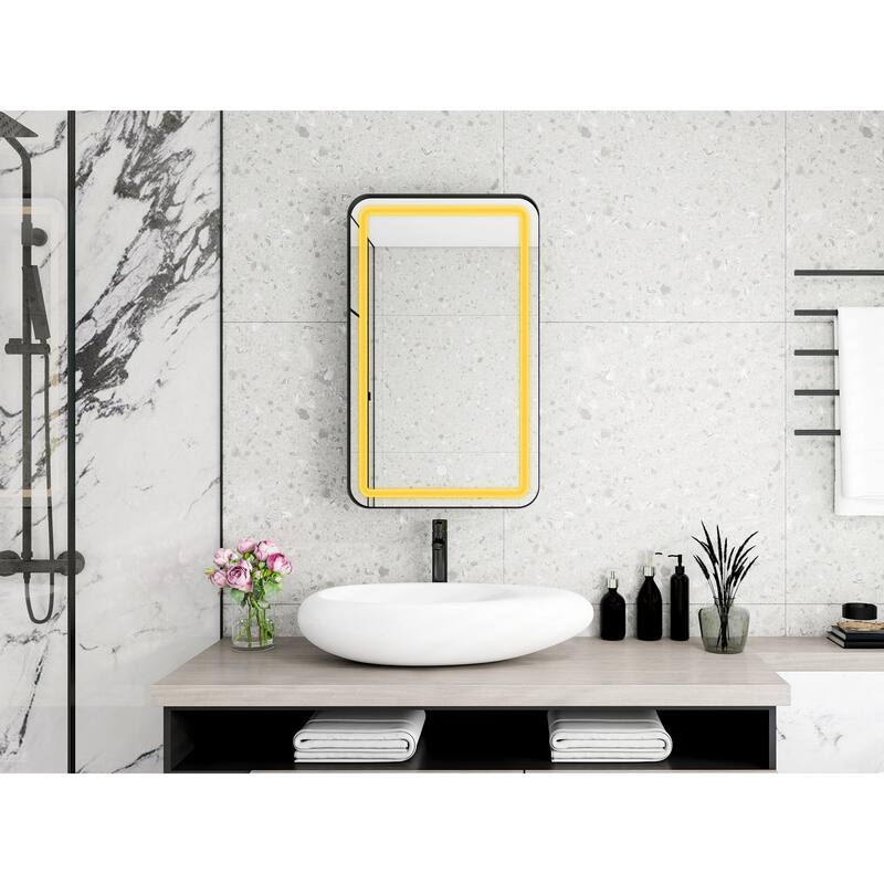 Rectangle Medicine Cabinet Mirror Bathroom Mirror with Storage