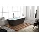 preview thumbnail 6 of 10, Repose 67" Acrylic Soaking Tub - Trapezoid - 31D x 67W x 23H Black