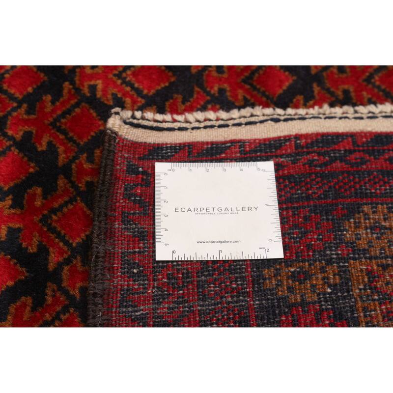 Teimani Red Rug 3'7" x 6'1" - 3'7 x 6'1
