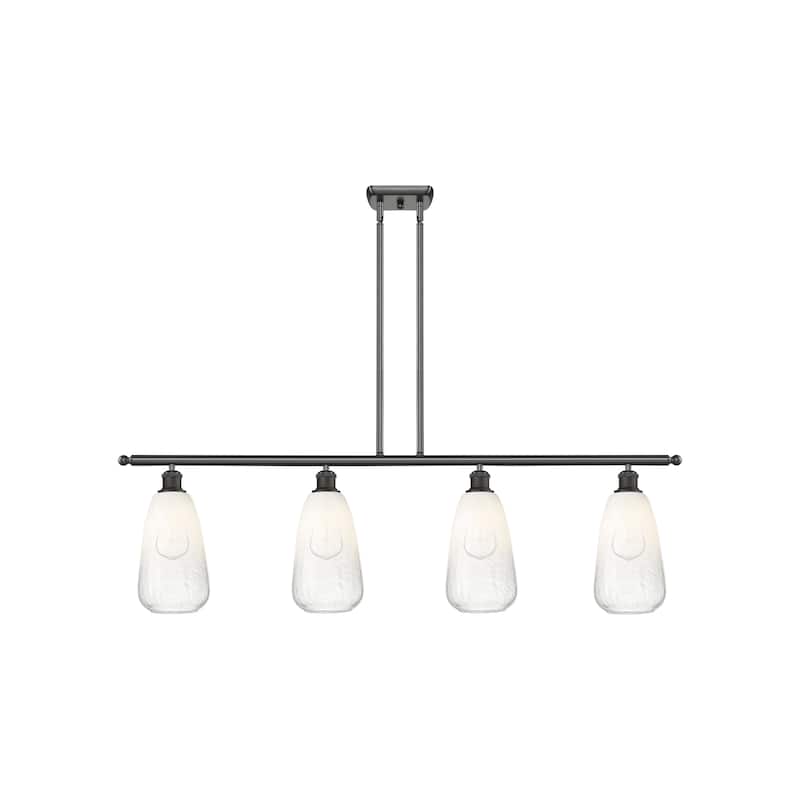 Innovations Lighting Endless Possibilities Ballston - Brookhaven Almond - 4 Light 48" Stem Hung Island Light - Polished Chrome/Opal