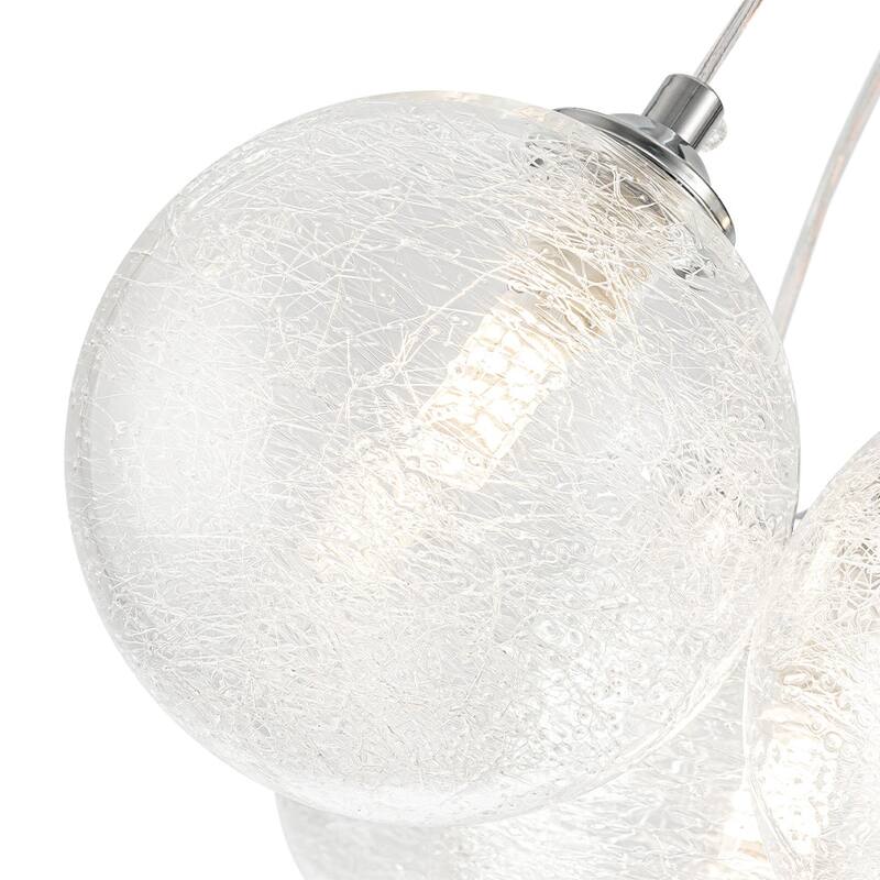 Chrome 13-Light Glass Globe Cluster Bubble Chandelier