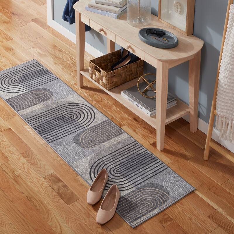 TOWN & COUNTRY EVERYDAY Avani Retro Arch Everwash Washable Non-Slip Backing Area Rug