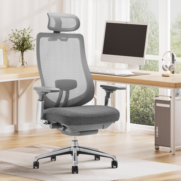 Atlas Ergonomic Chair High Back, Adj Headrest & 4D Arms, Slide