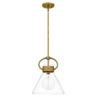 Webster 1-Light Weathered Brass Mini Pendant
