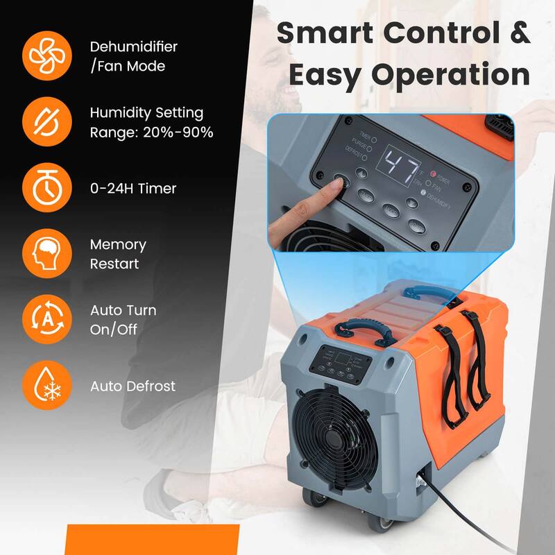 Costway 180-Pint Dehumidifier with Energy Efficient Automatic Defrost - See Details