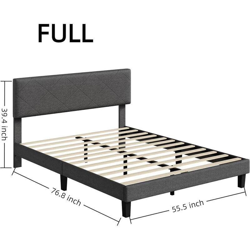 Bed Frame with Upholstered Headboard