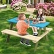 preview thumbnail 2 of 8, Costway Kids Wooden Picnic Table Set Solid Dining Table with Built-in - See Details
