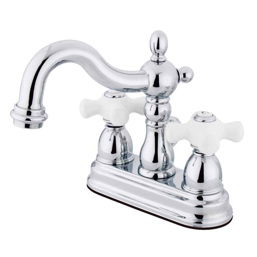 Kingston Brass Heritage Chrome 4-inch Center Bathroom Faucet