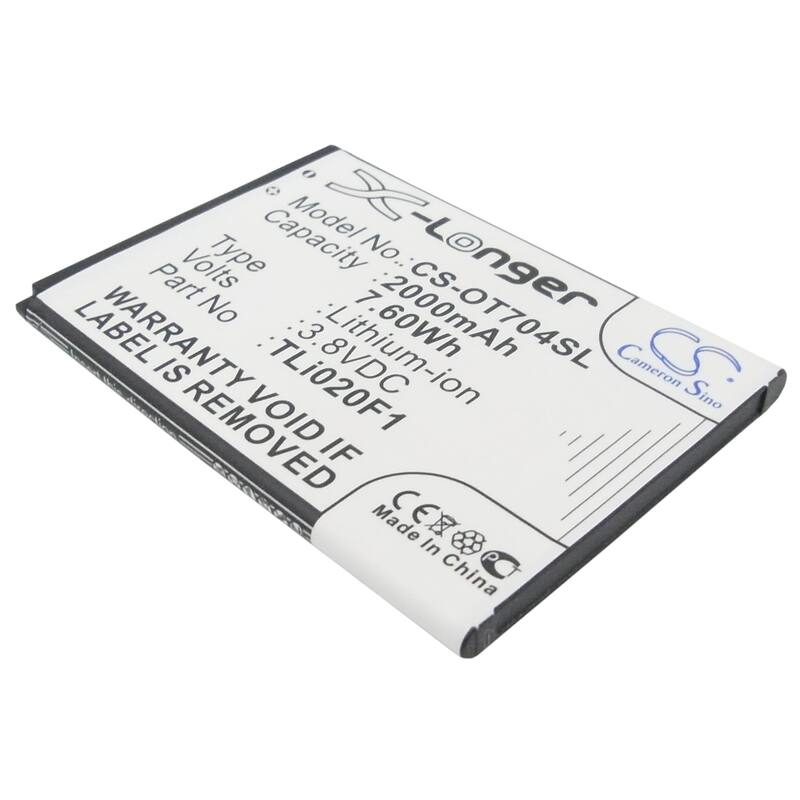 Battery for Alcatel 5044 5042 OneTouch Fierce 2 Pop C7 Vodafone VFD 500 TLi020F1 - Black - Black