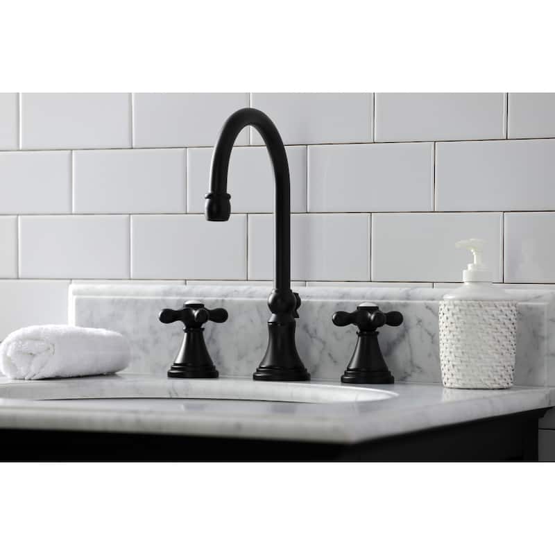 Kingston Brass Governor 8 in. Widespread Bathroom Faucet - Matte Black