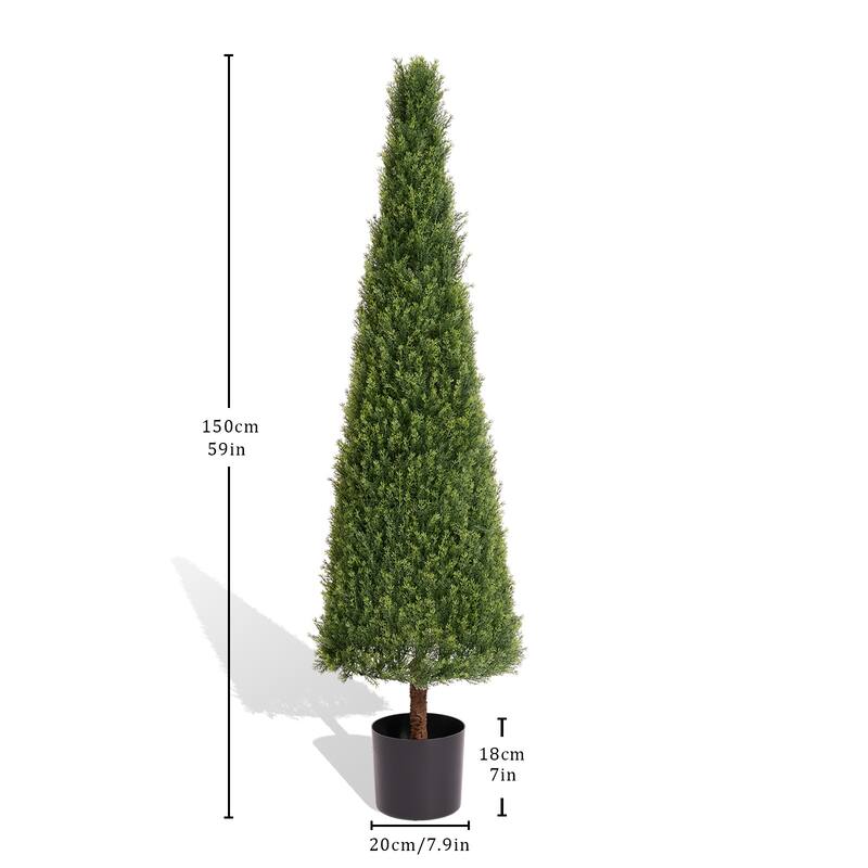 Tree Artificial Boxwood Topiary Tree Plant Potted Trees