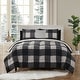 preview thumbnail 7 of 9, Sweet Home Collection 8 Piece Buffalo Plaid Bed In a Bag Comforter and Sheet Set Black/Grey - King