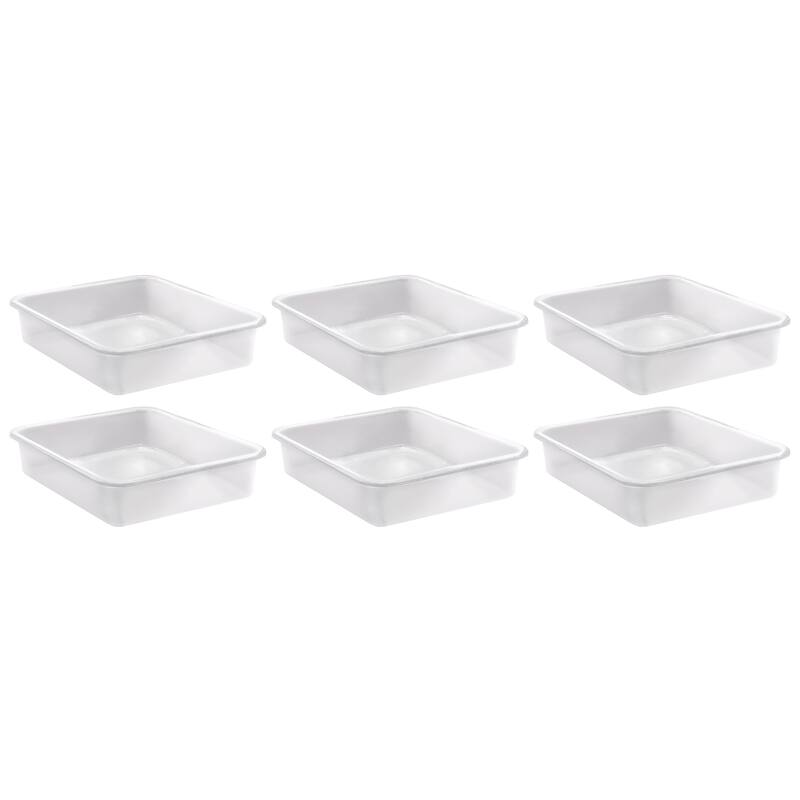 Teacher Created Resources Large Plastic Letter Tray, Clear, Pack of 6