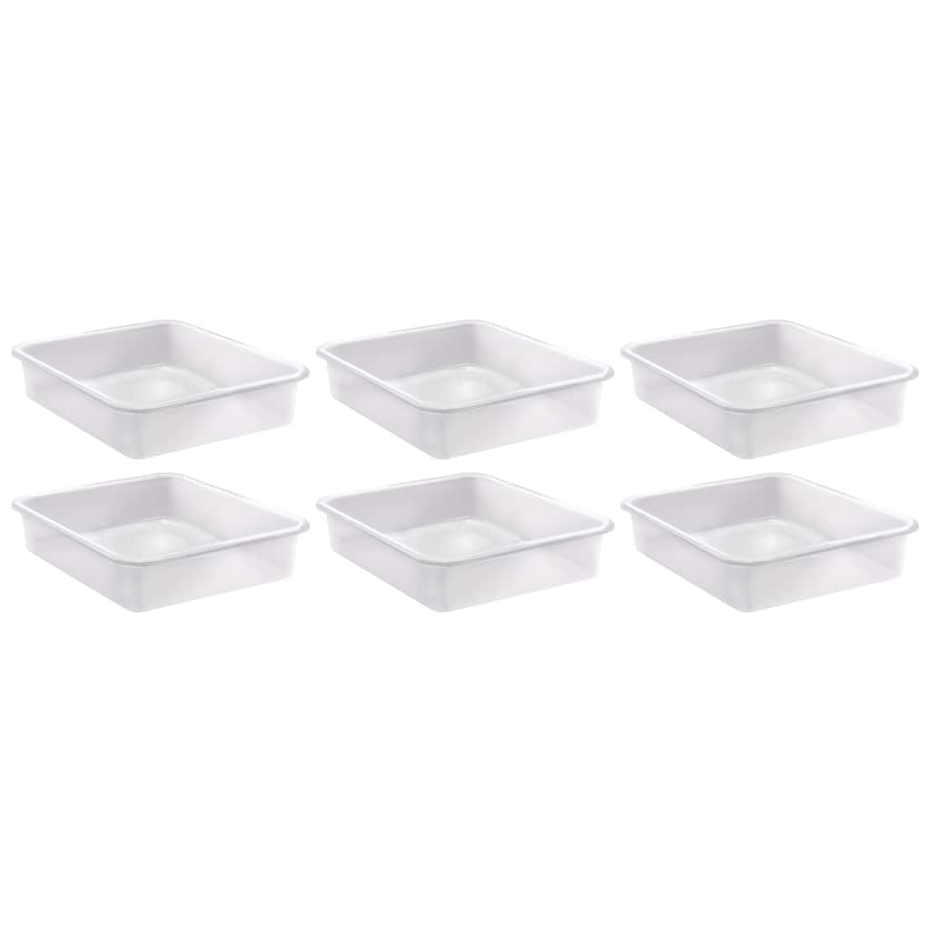 Teacher Created Resources Large Plastic Letter Tray, Clear, Pack of 6