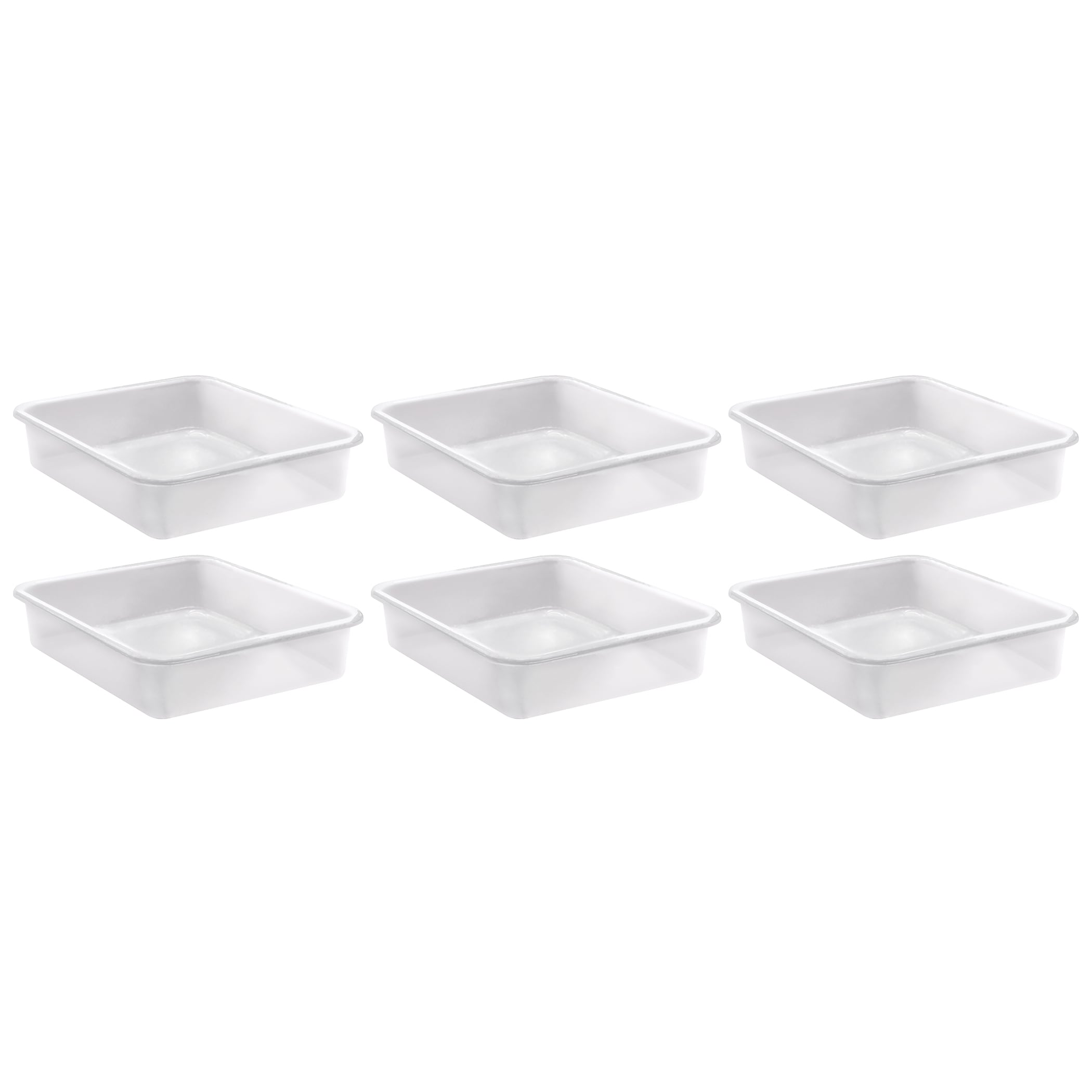 Teacher Created Resources Large Plastic Letter Tray, Clear, Pack of 6