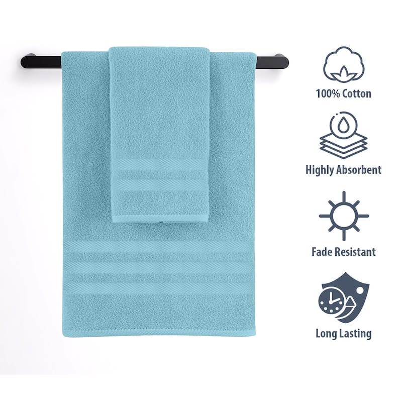 Home Sweet Home 6-Piece 650 GSM Cotton Bath Towel Set