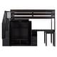 preview thumbnail 26 of 64, Multifunctional Loft Bed w/Stairs, Bookshelf, Drawers, Desk & Wardrobe