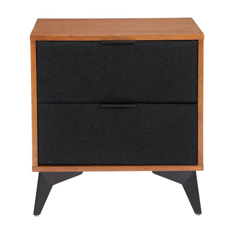 Zarif Nightstand Black & Walnut