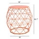 preview thumbnail 6 of 15, Adeco Accents Geometric Iron Side Table
