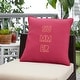 preview thumbnail 6 of 8, Summer Indoor/Outdoor Embroidered Square Pillow, Knife Edge - 18" x 18"