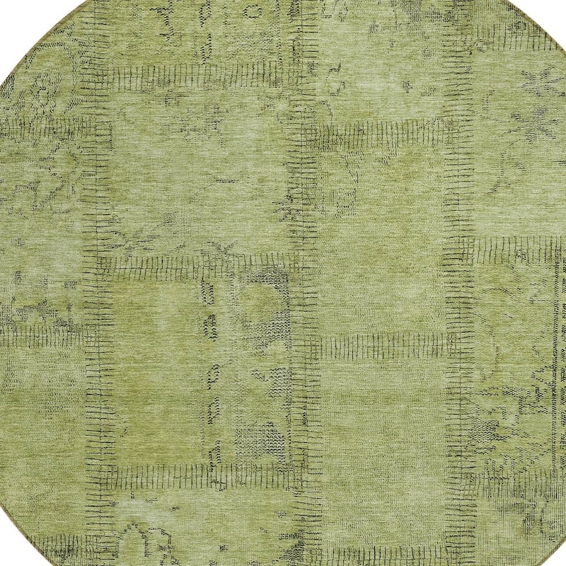 HomeRoots Patchwork Transitional Rectangle Outdoor Rug