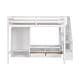 preview thumbnail 12 of 12, Multi-Functional Full Size Loft Bed Frame with Wardrobe, Low Storage Table and Storage Staircase, Health & Safe, White