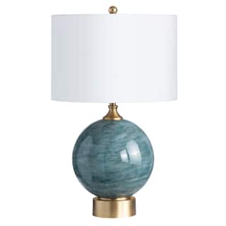 Downs Glass Table Lamp - Teal