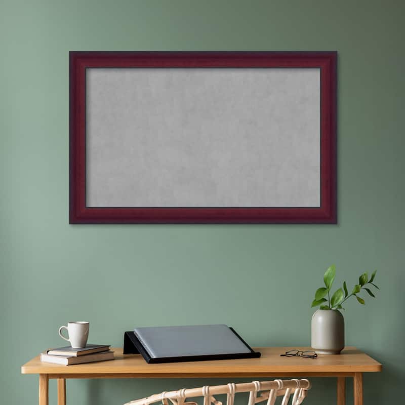Amanti Art Canterbury Cherry Framed Magnetic Board